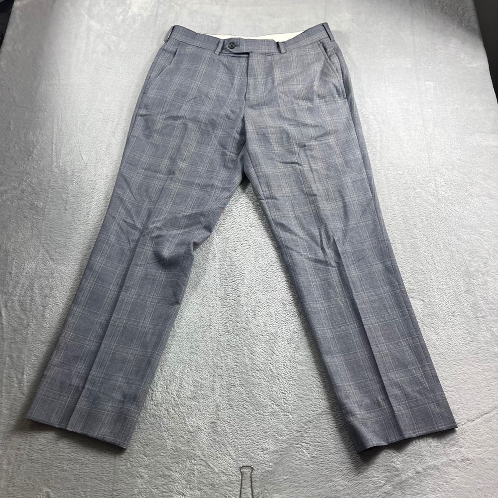 Brooks Brothers 1818 Regent Grey Glen Plaid Dress Pants Mens 34W x 30L